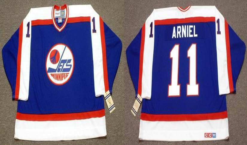 2019 Men Winnipeg Jets 11 Arniel blue CCM NHL jersey